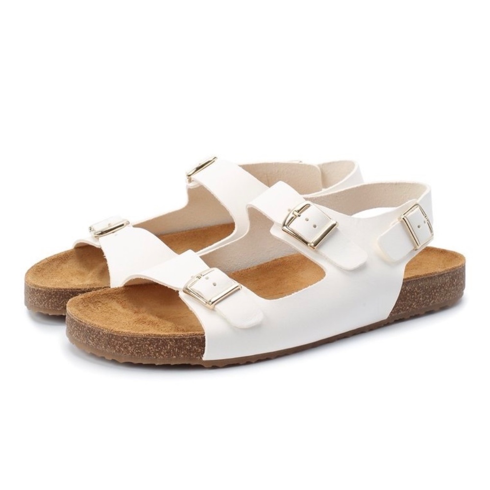 MANSUR GAVRIEL Cloud Leather Sandals in White Size 40 - NWOB